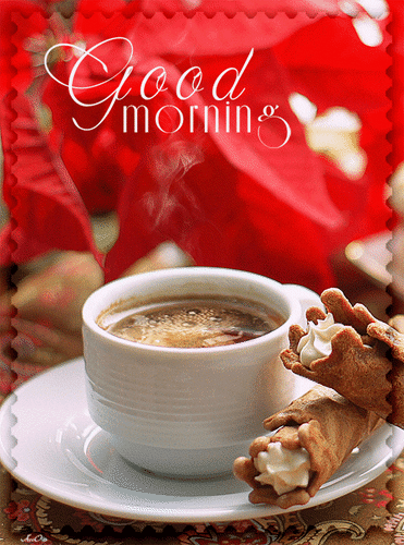 Анимированная открытка Good morning Доброе утро картинки завтрак