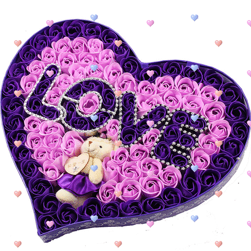 Анимированная открытка LOVE подарок для любовника
