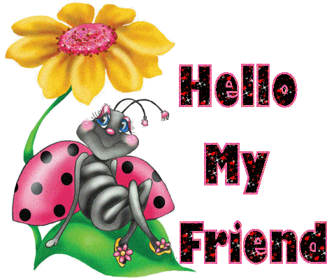 Анимированная открытка Hello My Friend