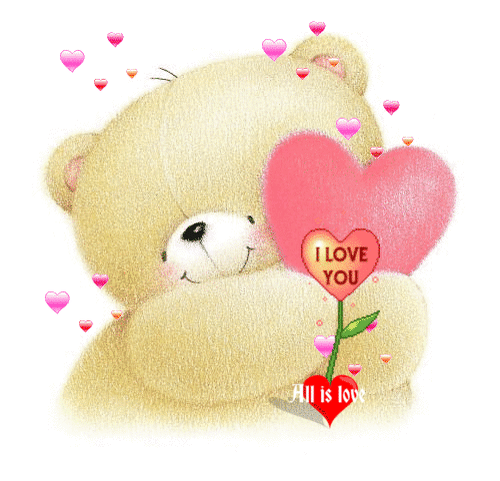 Анимированная открытка I love you All is love