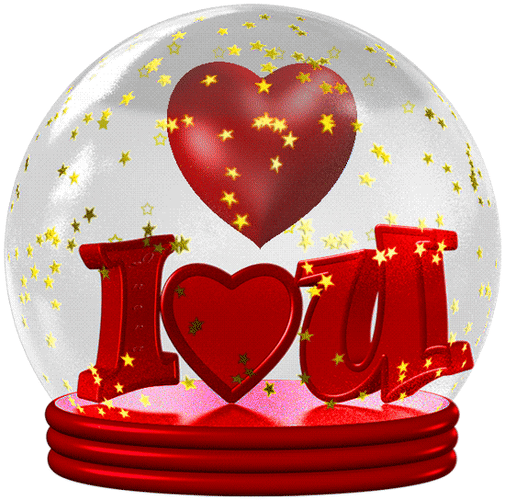Анимированная открытка сердце в шаре