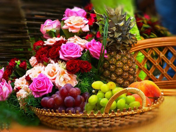 Открытка фрукты и ягоды