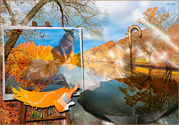 Анимированная открытка Осень нежная музыка души